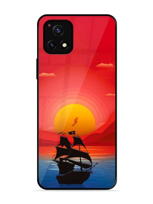 Sunset Sail Glossy Metal Phone Cover for Vivo Y72 (5G)