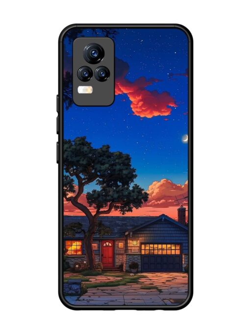 Serene Suburban Twilight Glossy Metal Phone Cover for Vivo Y73 Zapvi