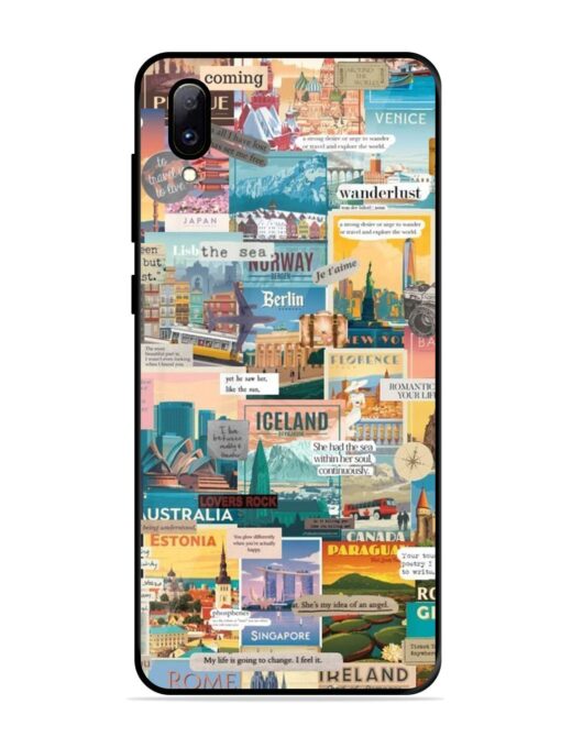 Travel Inspiration Collage Glossy Metal Phone Cover for Vivo Y97