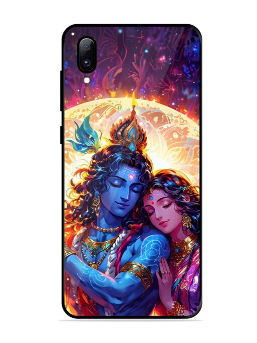 Radha Krishna Art Glossy Metal Phone Cover for Vivo Y97 Zapvi