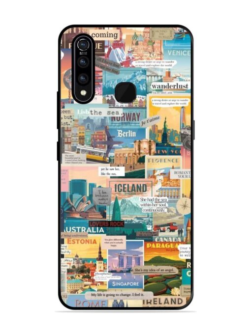 Travel Inspiration Collage Glossy Metal Phone Cover for Vivo Z1 Pro Zapvi