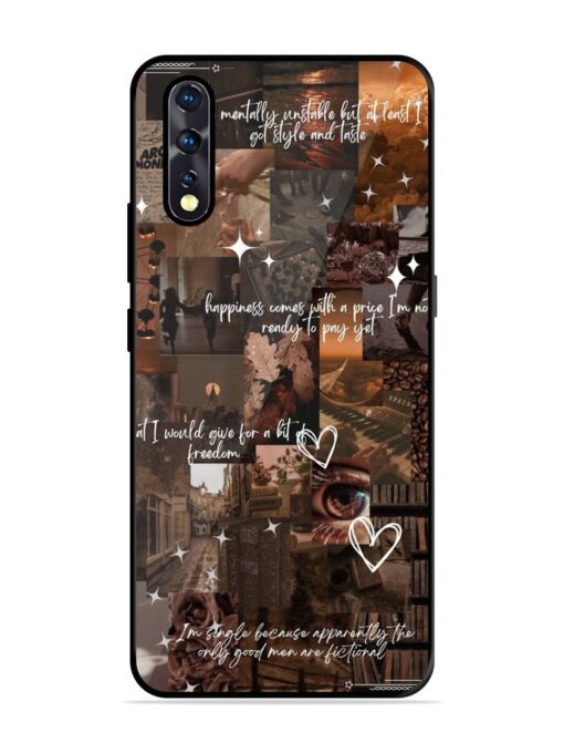 Melancholy Aesthetic Glossy Metal Phone Cover for Vivo Z1X Zapvi