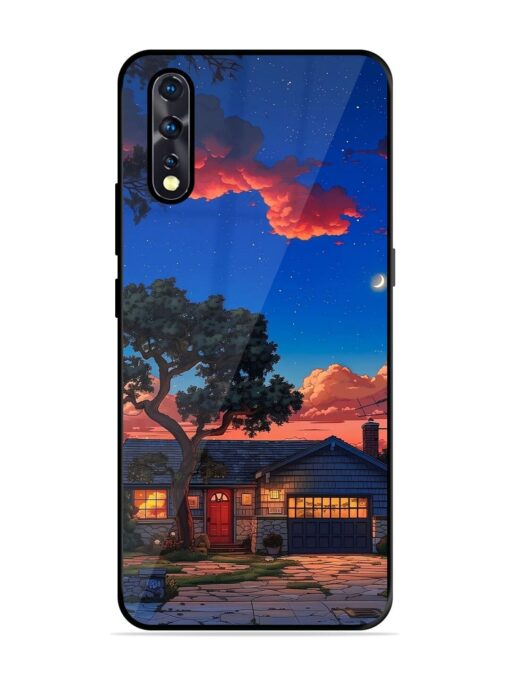 Serene Suburban Twilight Glossy Metal Phone Cover for Vivo Z1X Zapvi