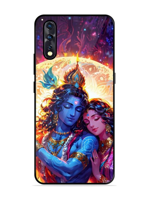 Radha Krishna Art Glossy Metal Phone Cover for Vivo Z1X Zapvi