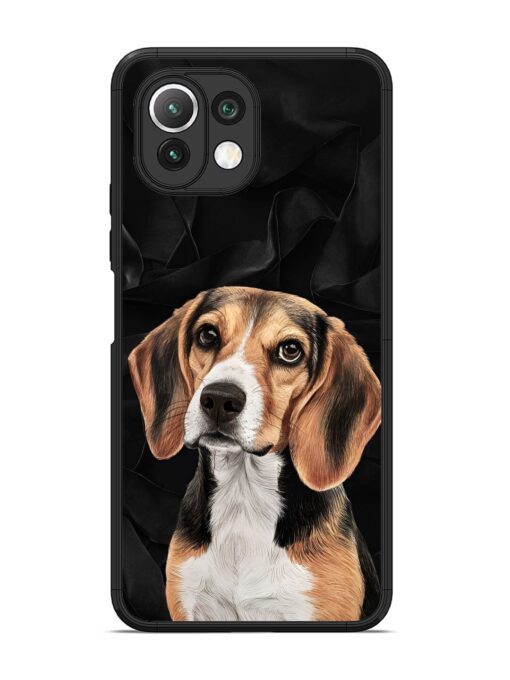 Beagle Portrait Glossy Metal Phone Cover for Xiaomi Mi 11 Lite Zapvi