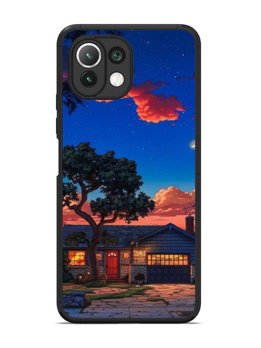 Serene Suburban Twilight Glossy Metal Phone Cover for Xiaomi Mi 11 Lite Zapvi