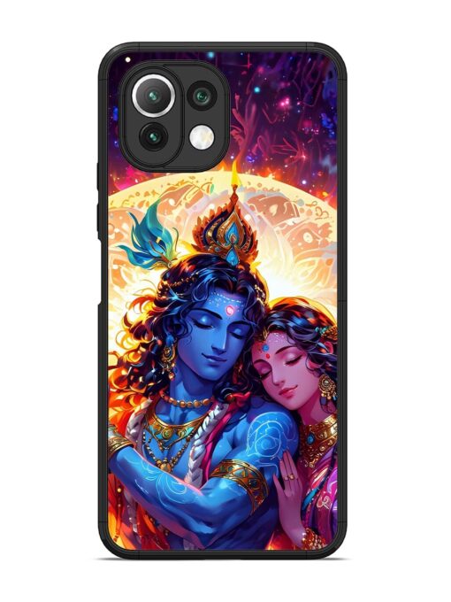 Radha Krishna Art Glossy Metal Phone Cover for Xiaomi Mi 11 Lite Zapvi