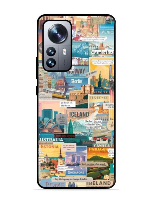 Travel Inspiration Collage Glossy Metal Phone Cover for Xiaomi Mi 12 Pro (5G)