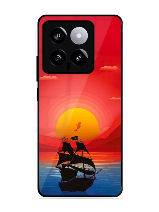 Sunset Sail Glossy Metal Phone Cover for Xiaomi Mi 14 (5G) Zapvi