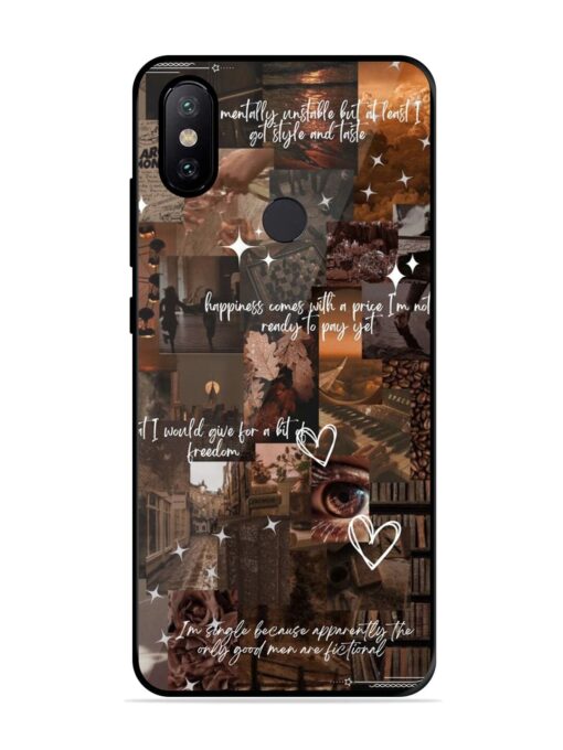 Melancholy Aesthetic Glossy Metal Phone Cover for Xiaomi Mi A2 Zapvi