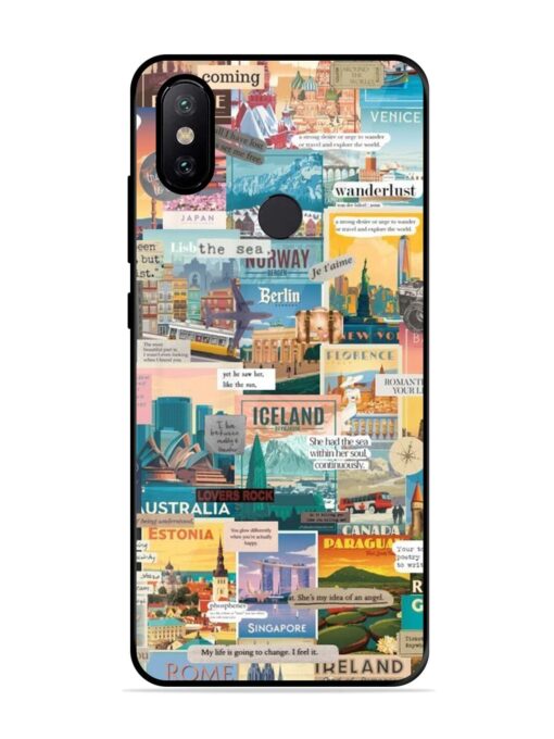 Travel Inspiration Collage Glossy Metal Phone Cover for Xiaomi Mi A2