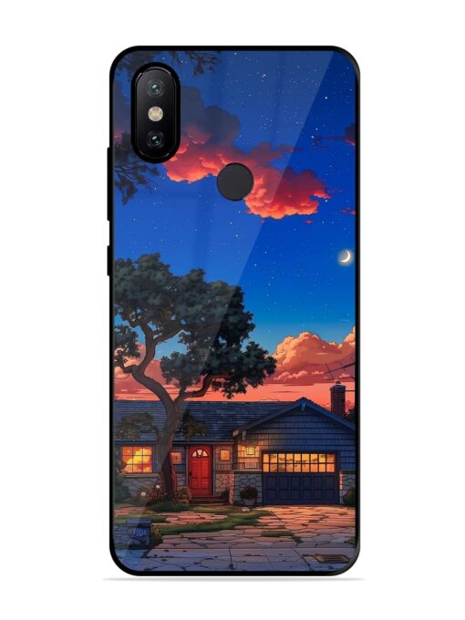 Serene Suburban Twilight Glossy Metal Phone Cover for Xiaomi Mi A2