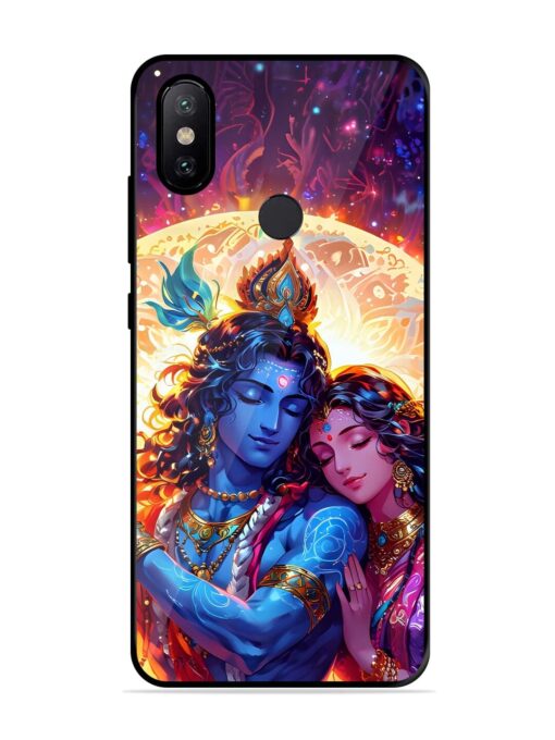 Radha Krishna Art Glossy Metal Phone Cover for Xiaomi Mi A2 Zapvi