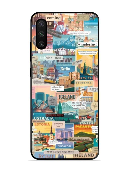 Travel Inspiration Collage Glossy Metal Phone Cover for Xiaomi Mi A3