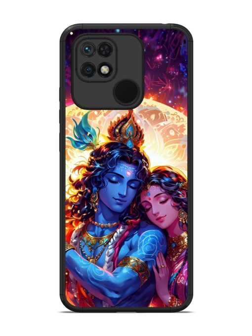 Radha Krishna Art Glossy Metal Phone Cover for Xiaomi Redmi 10