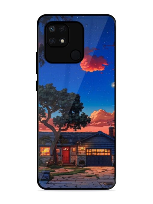 Serene Suburban Twilight Glossy Metal Phone Cover for Xiaomi Redmi 10 Power