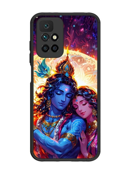 Radha Krishna Art Glossy Metal Phone Cover for Xiaomi Redmi 10 Prime (2022) Zapvi