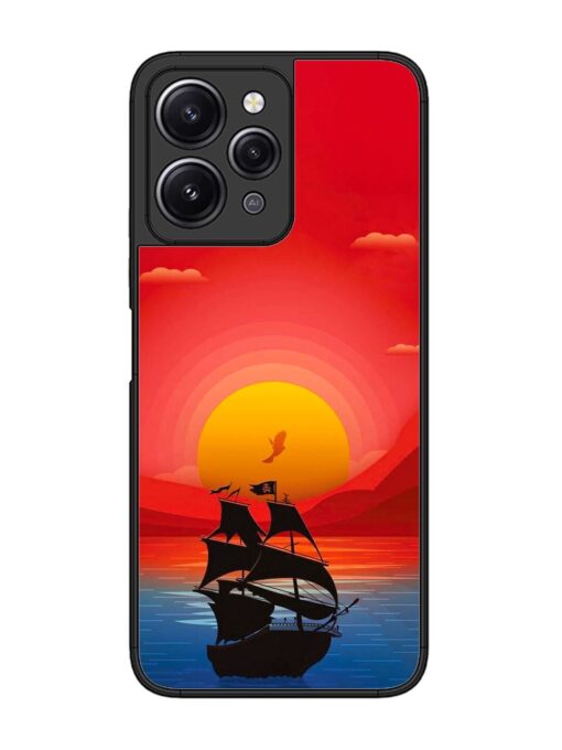 Sunset Sail Glossy Metal Phone Cover for Xiaomi Redmi 12 (4G) Zapvi