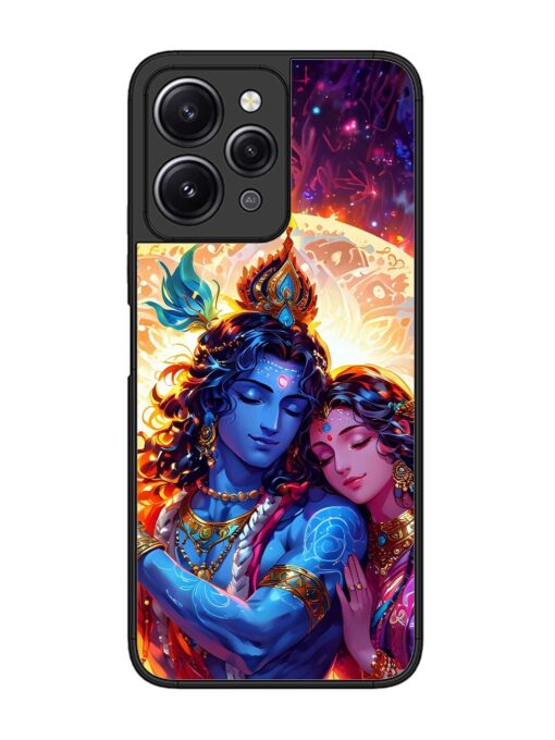 Radha Krishna Art Glossy Metal Phone Cover for Xiaomi Redmi 12 (4G) Zapvi