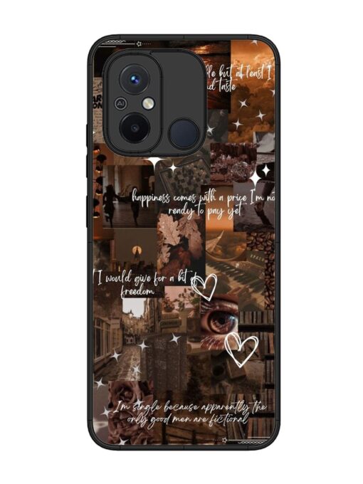 Melancholy Aesthetic Glossy Metal Phone Cover for Xiaomi Redmi 12C Zapvi