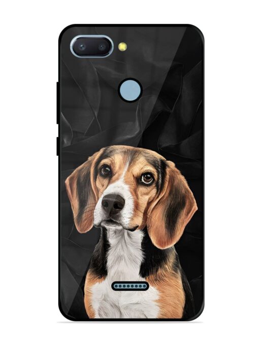 Beagle Portrait Glossy Metal Phone Cover for Xiaomi Redmi 6