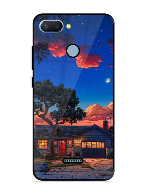 Serene Suburban Twilight Glossy Metal Phone Cover for Xiaomi Redmi 6