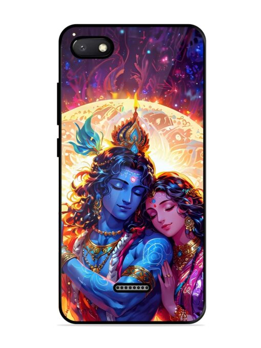 Radha Krishna Art Glossy Metal Phone Cover for Xiaomi Redmi 6A Zapvi