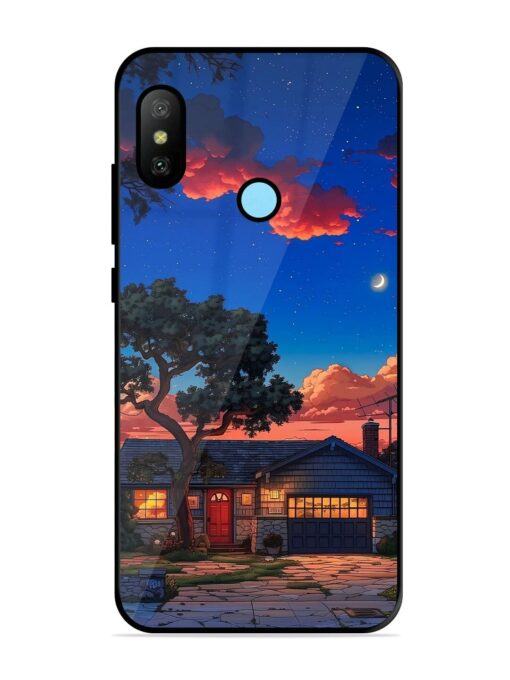 Serene Suburban Twilight Glossy Metal Phone Cover for Xiaomi Redmi 6 Pro