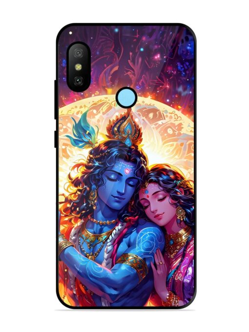 Radha Krishna Art Glossy Metal Phone Cover for Xiaomi Redmi 6 Pro