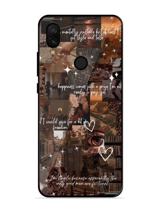 Melancholy Aesthetic Glossy Metal Phone Cover for Xiaomi Redmi 7 Zapvi