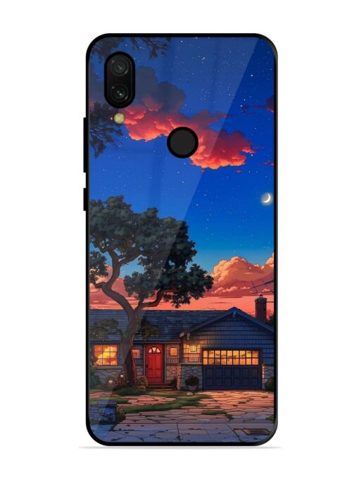 Serene Suburban Twilight Glossy Metal Phone Cover for Xiaomi Redmi 7 Zapvi