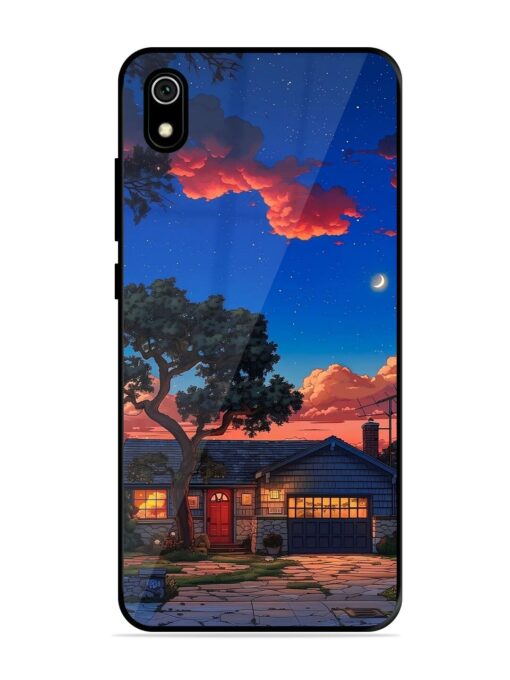 Serene Suburban Twilight Glossy Metal Phone Cover for Xiaomi Redmi 7A Zapvi