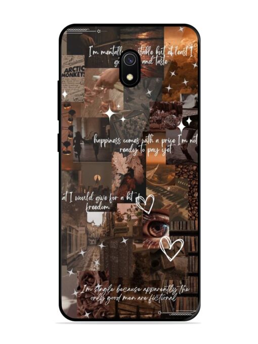 Melancholy Aesthetic Glossy Metal Phone Cover for Xiaomi Redmi 8A Zapvi