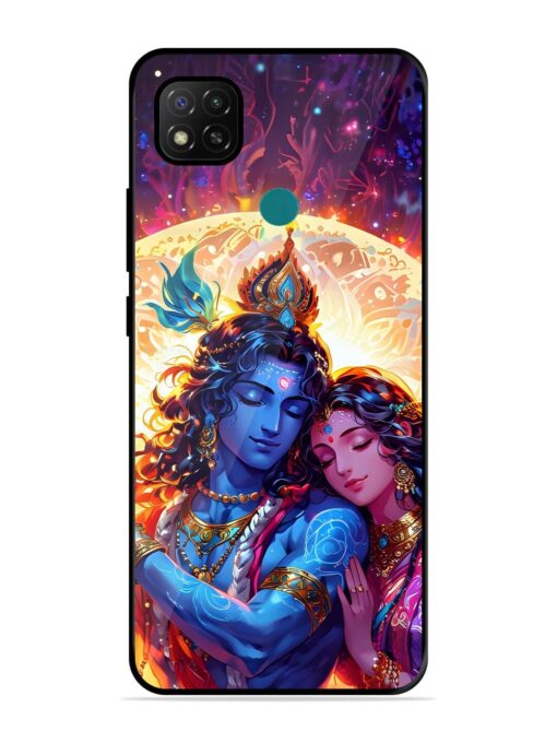 Radha Krishna Art Glossy Metal Phone Cover for Xiaomi Redmi 9 Activ Zapvi