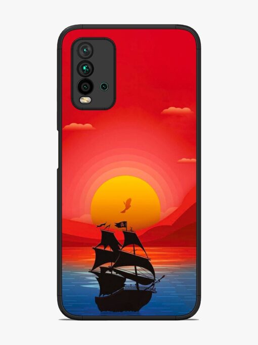 Sunset Sail Glossy Metal Phone Cover for Xiaomi Redmi 9 Power Zapvi