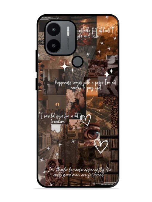 Melancholy Aesthetic Glossy Metal Phone Cover for Xiaomi Redmi A1 Plus