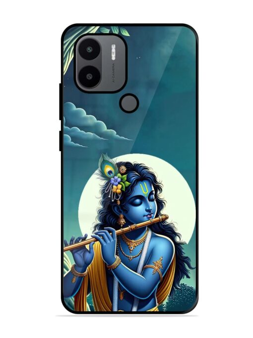 Krishna's Divine Flute Glossy Metal Phone Cover for Xiaomi Redmi A1 Plus