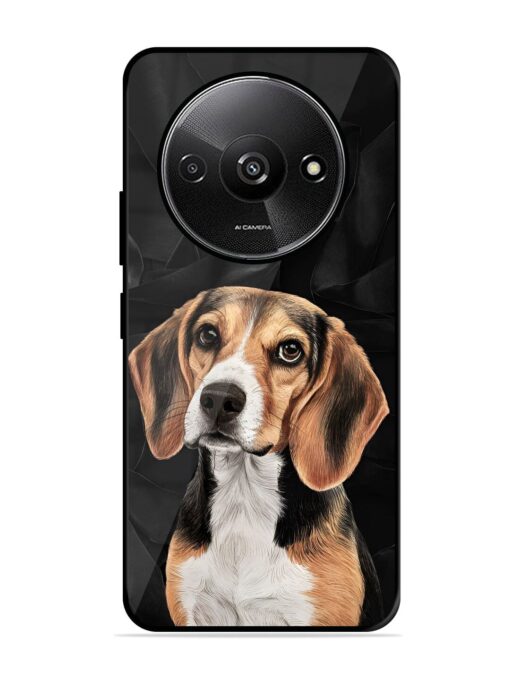 Beagle Portrait Glossy Metal Phone Cover for Xiaomi Redmi A3 (2024)