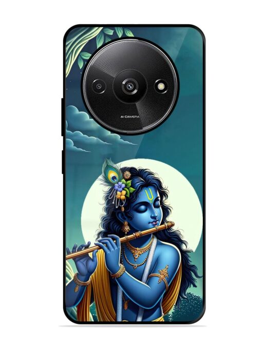 Krishna's Divine Flute Glossy Metal Phone Cover for Xiaomi Redmi A3 (2024)