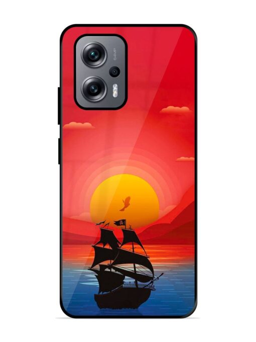 Sunset Sail Glossy Metal Phone Cover for Xiaomi Redmi K50I (5G) Zapvi