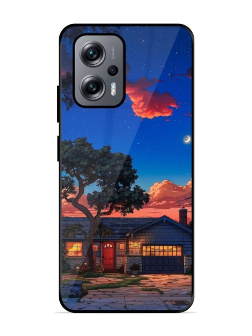 Serene Suburban Twilight Glossy Metal Phone Cover for Xiaomi Redmi K50I (5G)