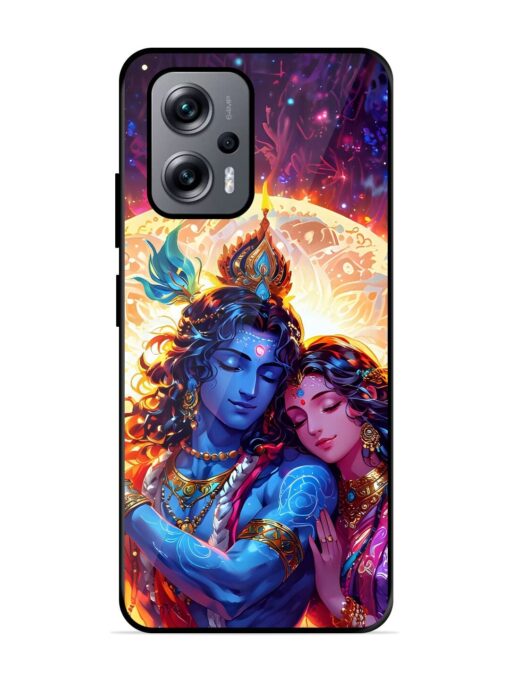 Radha Krishna Art Glossy Metal Phone Cover for Xiaomi Redmi K50I (5G)