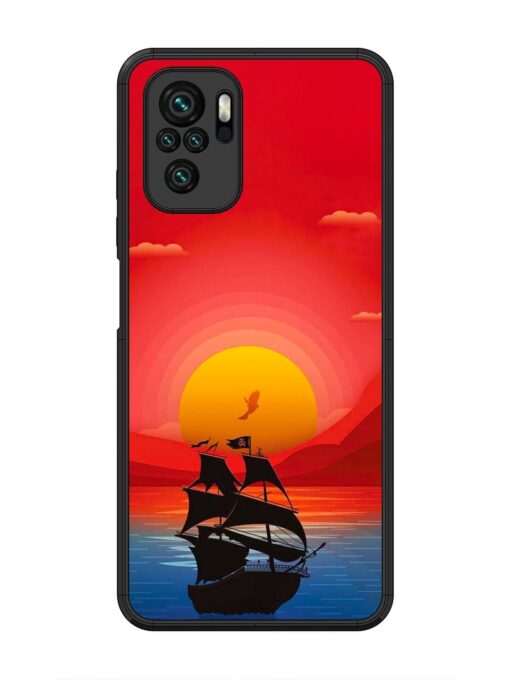 Sunset Sail Glossy Metal Phone Cover for Xiaomi Redmi Note 10