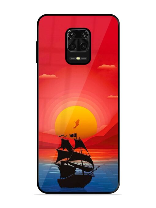 Sunset Sail Glossy Metal Phone Cover for Xiaomi Redmi Note 10 Lite