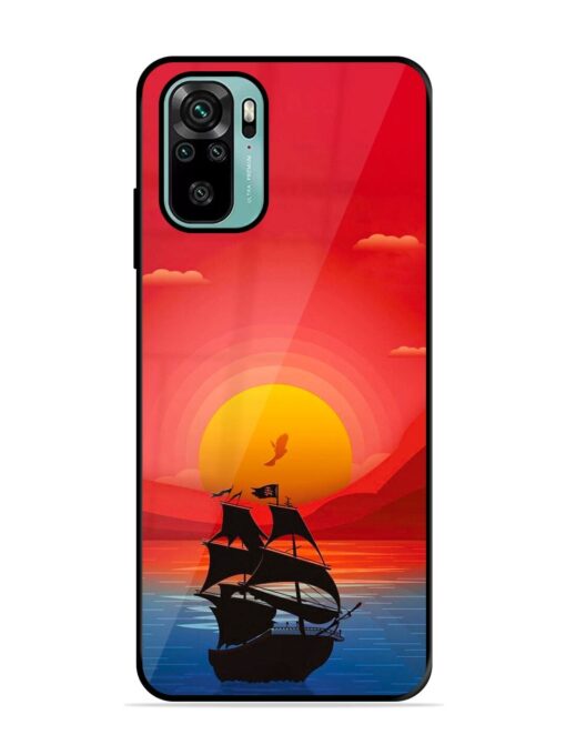 Sunset Sail Glossy Metal Phone Cover for Xiaomi Redmi Note 10S Zapvi