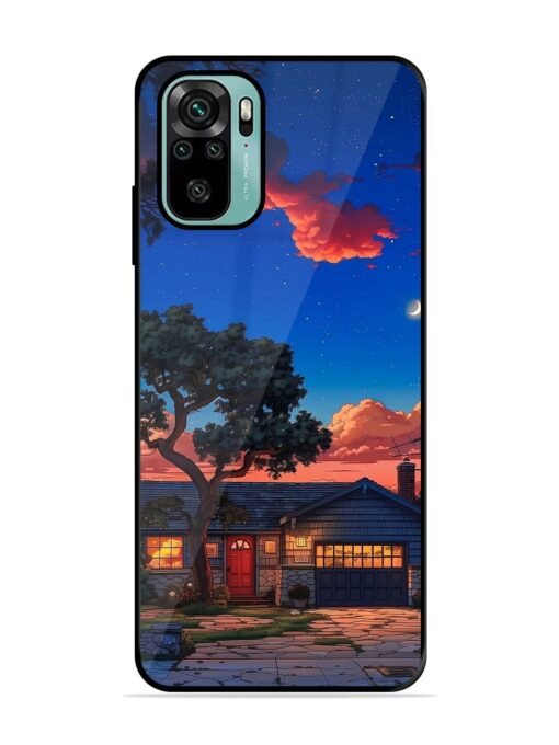 Serene Suburban Twilight Glossy Metal Phone Cover for Xiaomi Redmi Note 10S