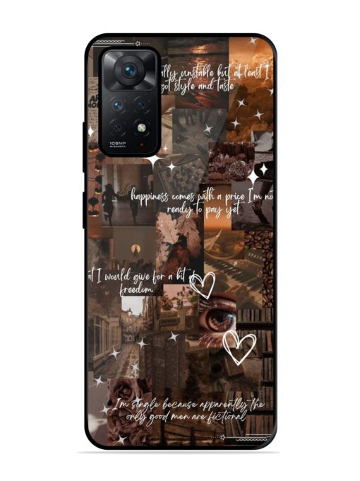 Melancholy Aesthetic Glossy Metal Phone Cover for Xiaomi Redmi Note 11 Pro (4G)