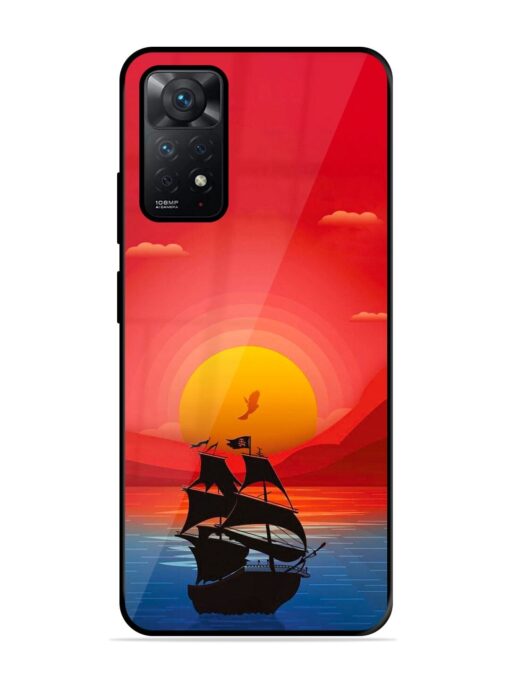 Sunset Sail Glossy Metal Phone Cover for Xiaomi Redmi Note 11 Pro Plus (5G)