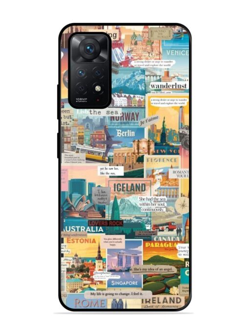 Travel Inspiration Collage Glossy Metal Phone Cover for Xiaomi Redmi Note 11 Pro Plus (5G) Zapvi