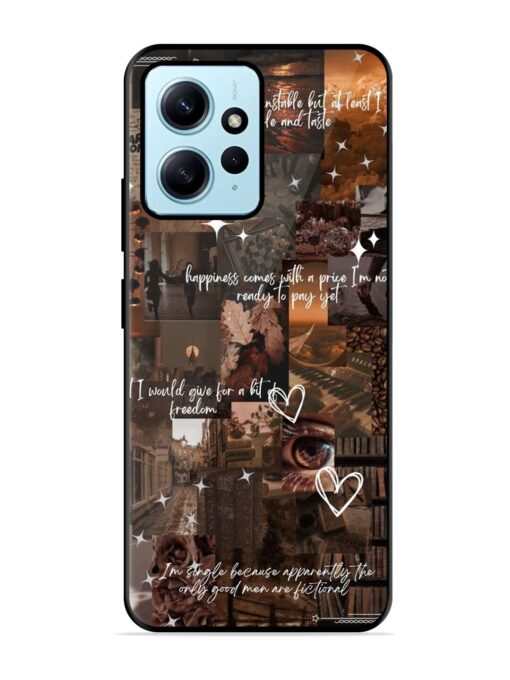 Melancholy Aesthetic Glossy Metal Phone Cover for Xiaomi Redmi Note 12 (4G) Zapvi